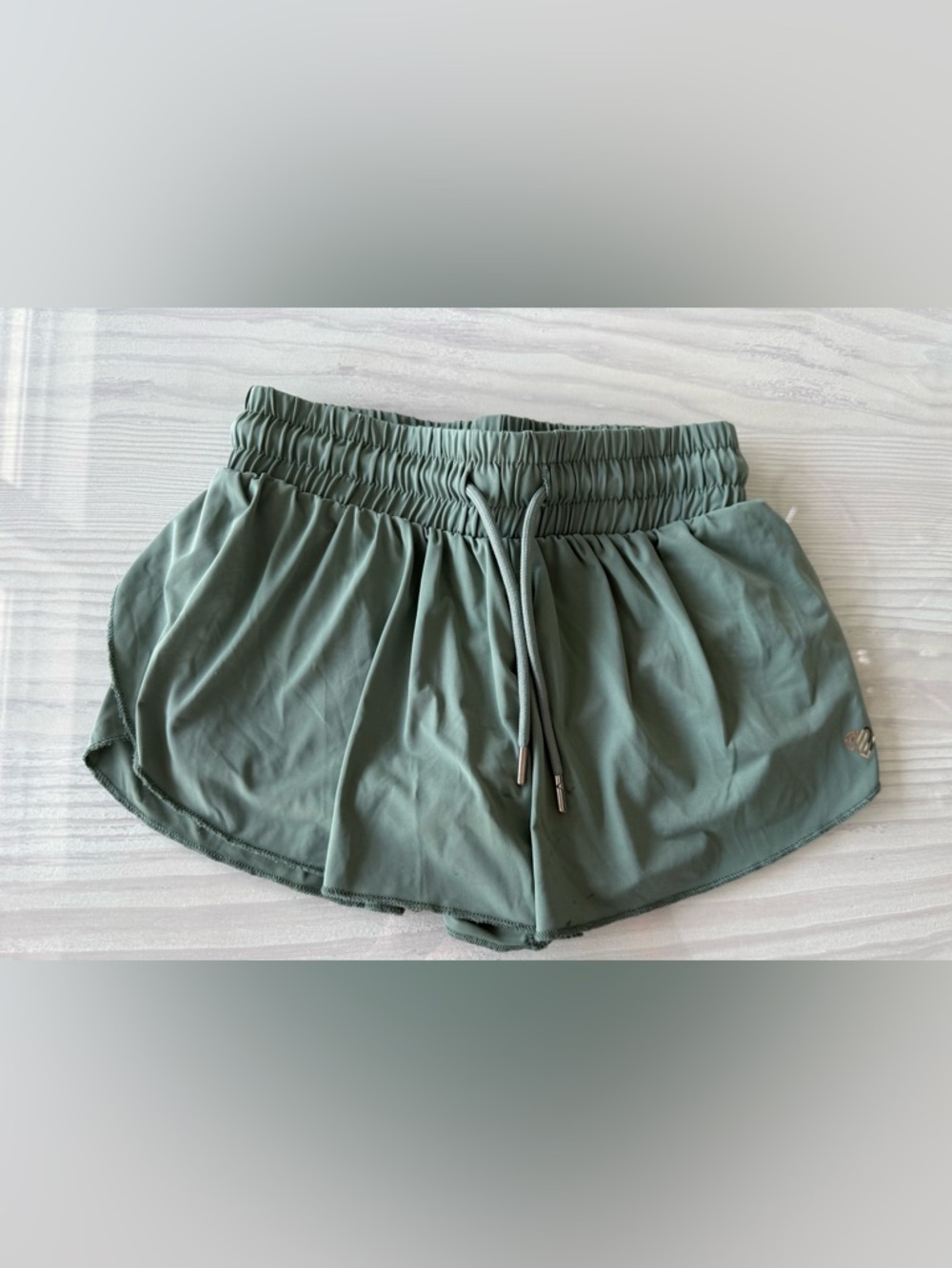 Justice Sage Green Athletic Drawstring Shorts